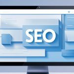 An HTML editor software with the word "SEO" written over it.