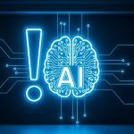 An exclamation point along with a symbol for AI, representing the 5 signs you need AI functionality in your WYSIWYG editors.